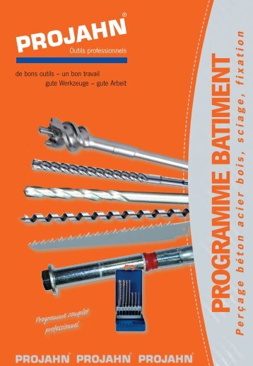 (perçage béton acier bois, sciage, fixation) (PDF / 25 MB) - Projahn