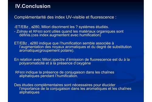 En relation avec Milori,spectre d'émission de fluorescence