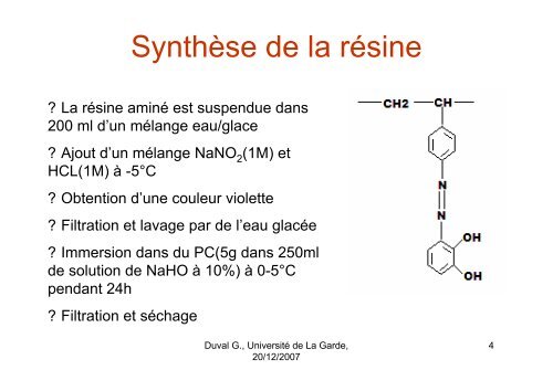 Synthèse, caractérisation et applications des résines Amberlite XAD ...