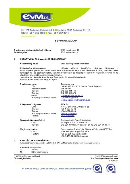 Ultra Szavo penész elleni szer 3