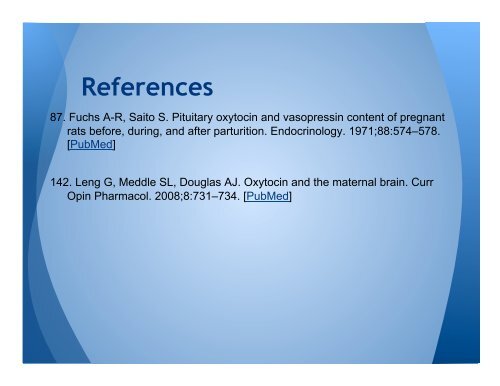 Role of OT in Maternal Behavior