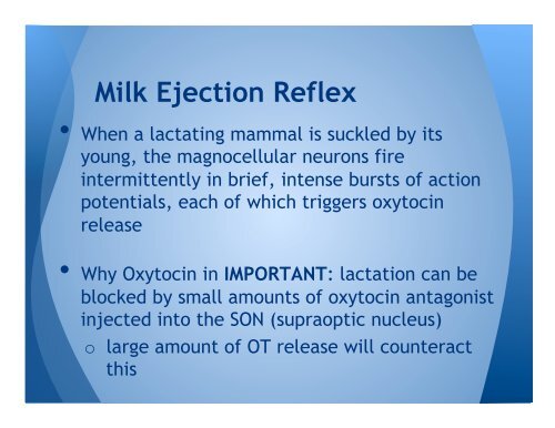 Role of OT in Maternal Behavior