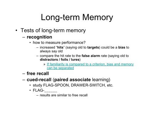 Long-term Memory