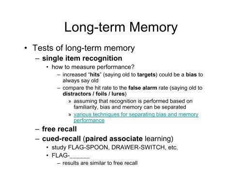 Long-term Memory