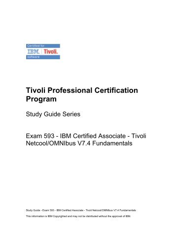 593 - IBM Tivoli Netcool/OMNIbus V7.4 Fundamentals