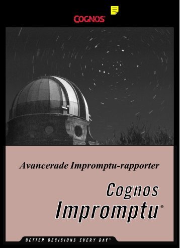 Avancerade Impromptu-rapporter