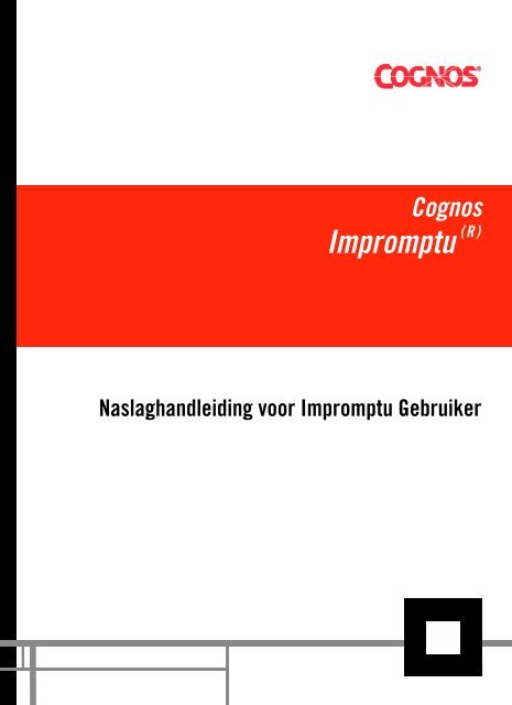 Impromptu (R) Naslaghandleiding voor Impromptu Gebruiker