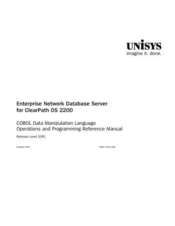 Network Database Server COBOL Data Manipulation Language ...