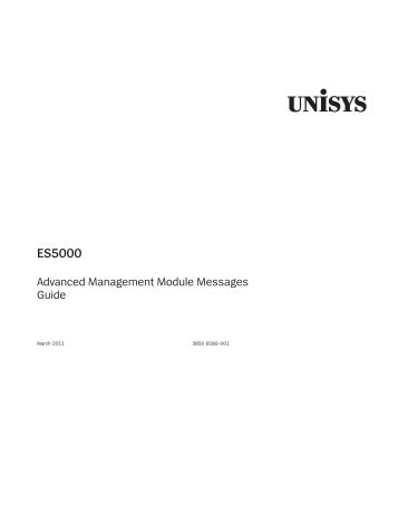 ES5000 Advanced Management Module Messages Guide