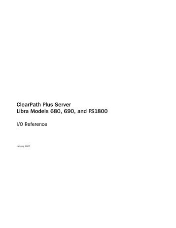 Libra Models 680, 690, and FS1800 I/O Reference - Public Support ...