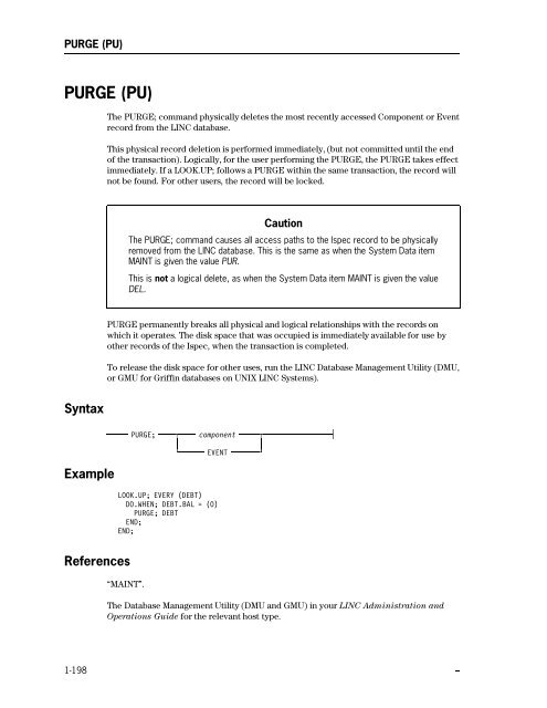 LINC Programming Reference Manual - Public Support Login - Unisys