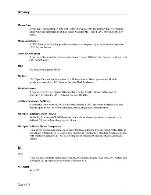 LINC Programming Reference Manual - Public Support Login - Unisys