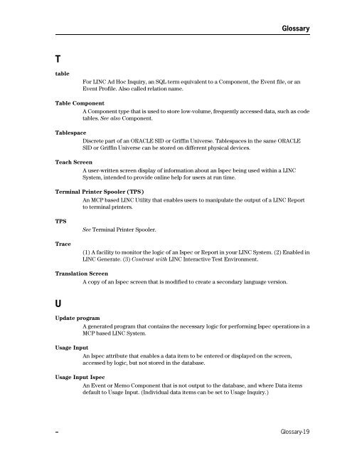 LINC Programming Reference Manual - Public Support Login - Unisys