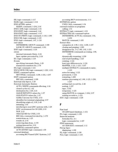 LINC Programming Reference Manual - Public Support Login - Unisys