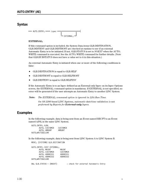 LINC Programming Reference Manual - Public Support Login - Unisys