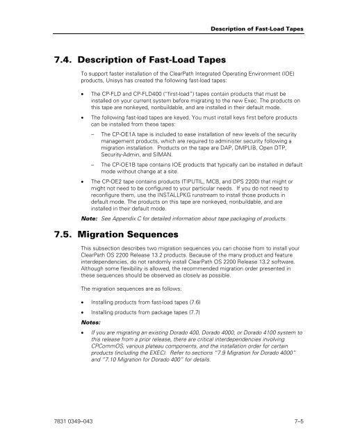 ClearPath OS 2200 Series Release 13.2 Software Planning and ...