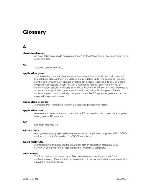 ClearPath OS 2200 Series Release 13.2 Software Planning and ...