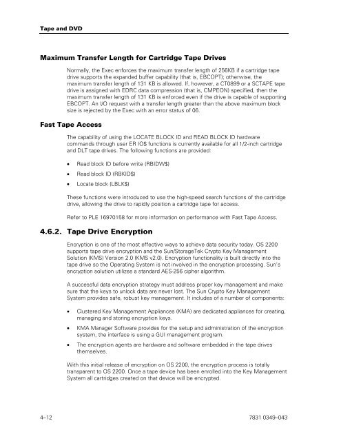 ClearPath OS 2200 Series Release 13.2 Software Planning and ...