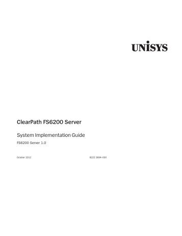 FS6200 Server System Implementation Guide - Public Support ...