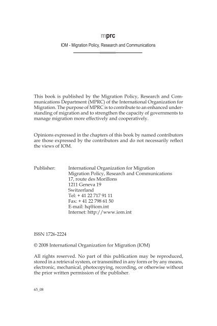 Link - IOM Publications - International Organization for Migration