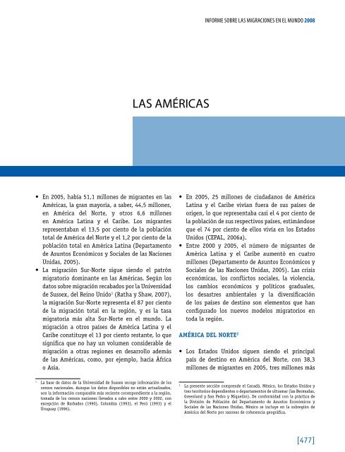 informe sobre las migraciones en el mundo 2008 - IOM Publications