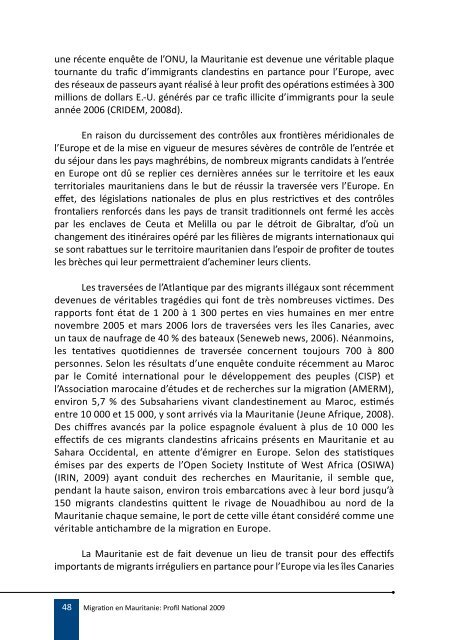 Migration en Mauritanie Migration en Mauritanie - IOM Publications ...