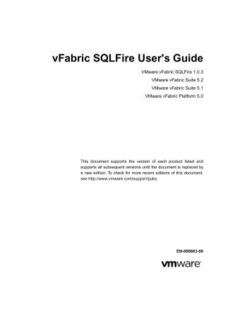 vFabric SQLFire User's Guide - Documentation - VMware