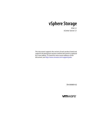 vSphere Storage - ESXi 5.1 - Documentation - VMware