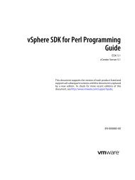 vSphere SDK for Perl Programming Guide - Documentation - VMware