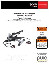Pure Fitness Mini-Stepper Model No. 8529MS Owner's Manual