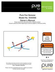 Pure Fun Seesaw Model No. 9300SS Owner's Manual - pure global ...