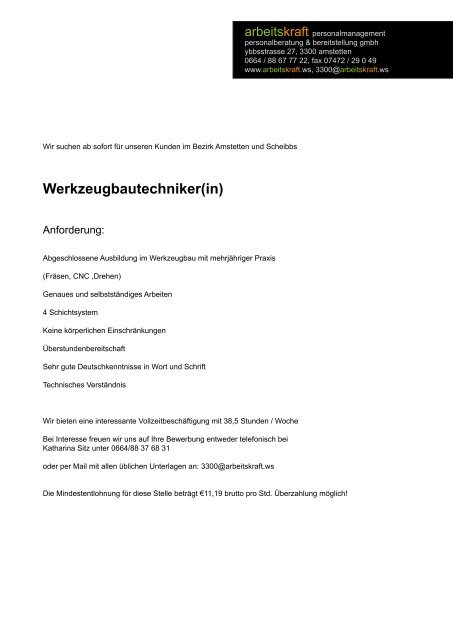 derzeit aktuellen stellen als PDF downloaden