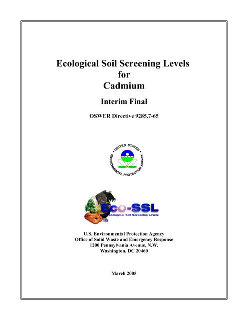 Cadmium - The Risk Assessment Information System