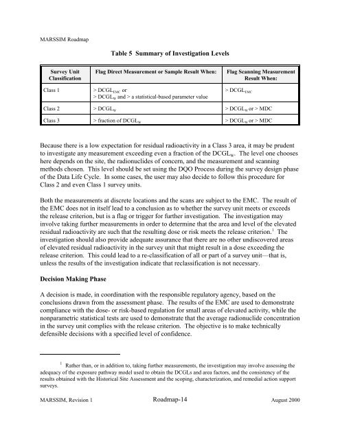 MARSSIM - The Risk Assessment Information System - Oak Ridge ...