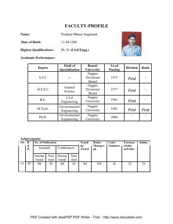 Faculty Profile Civil Department - Raisoni