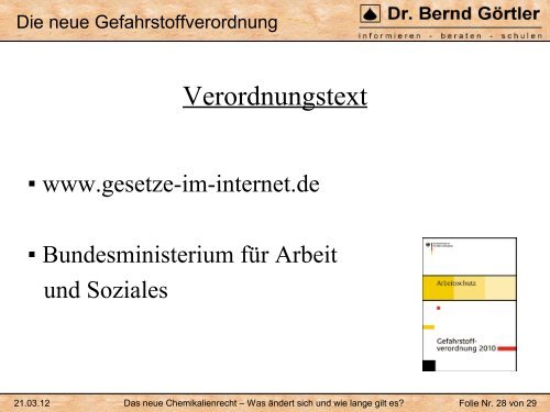 Das neue Chemikalienrecht â Was Ã¤ndert sich und wie