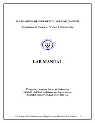 LAB MANUAL - GH Raisoni College Of Engineering - Raisoni