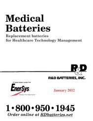 January 2012 - R&D Batteries, Inc.