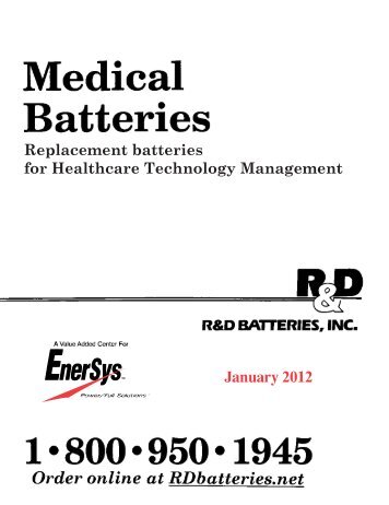 January 2012 - R&D Batteries, Inc.