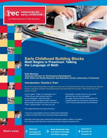 Math Begins in Preschool - Resources for Early Childhood