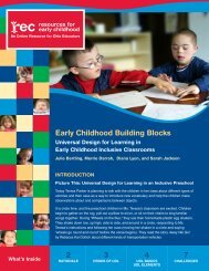 Early Childhood Building Blocks: Universal Design for Learning