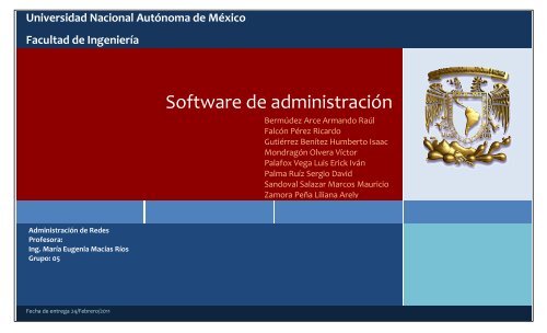 Software de administración - Lab. Redes y Seguridad