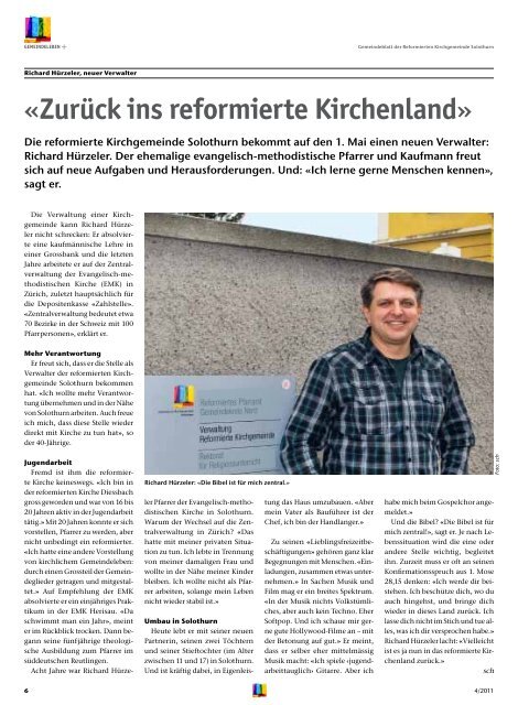 Gemeindeblatt - Reformierte Kirchgemeinde Solothurn