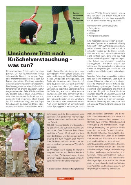 Mein Gesundes Magazin 01 2010 - Arbeitskreis Gesundheit eV