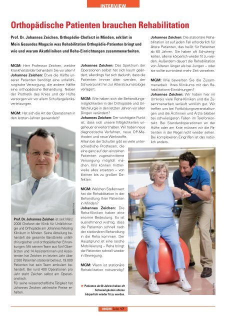 Mein Gesundes Magazin 01 2010 - Arbeitskreis Gesundheit eV