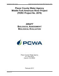 FERC Project No. 2079 - PCWA Middle Fork American River Project ...