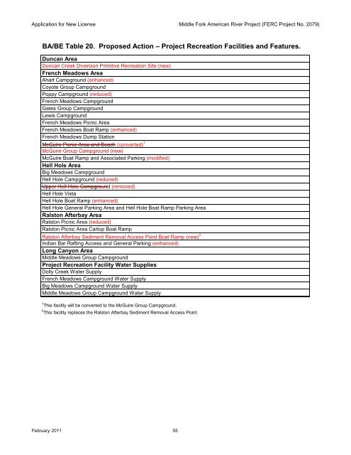 FERC Project No. 2079 - PCWA Middle Fork American River Project ...