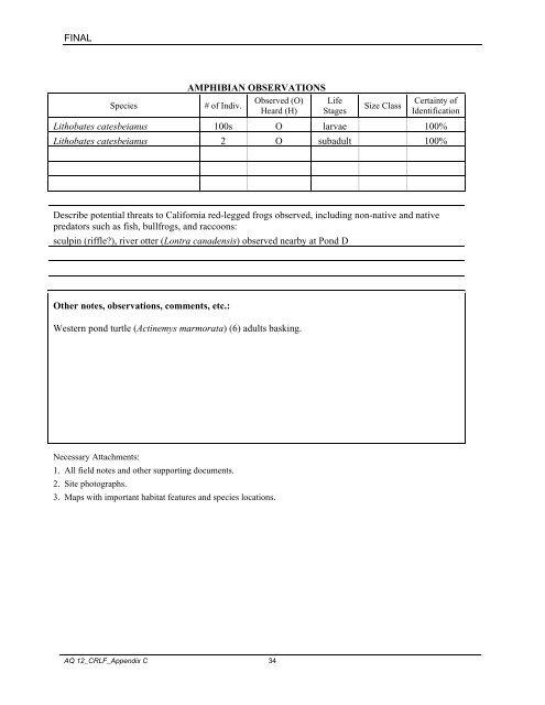 FERC Project No. 2079 - PCWA Middle Fork American River Project ...