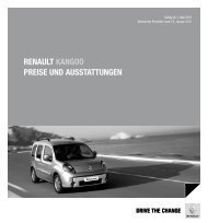 Renault kangoo PReise und ausstattungen - Renault Preislisten