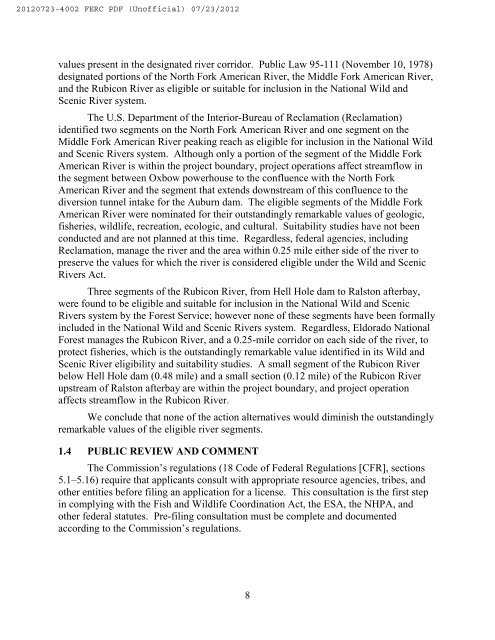 Draft EIS_072312.pdf - Middle Fork American River Project ...